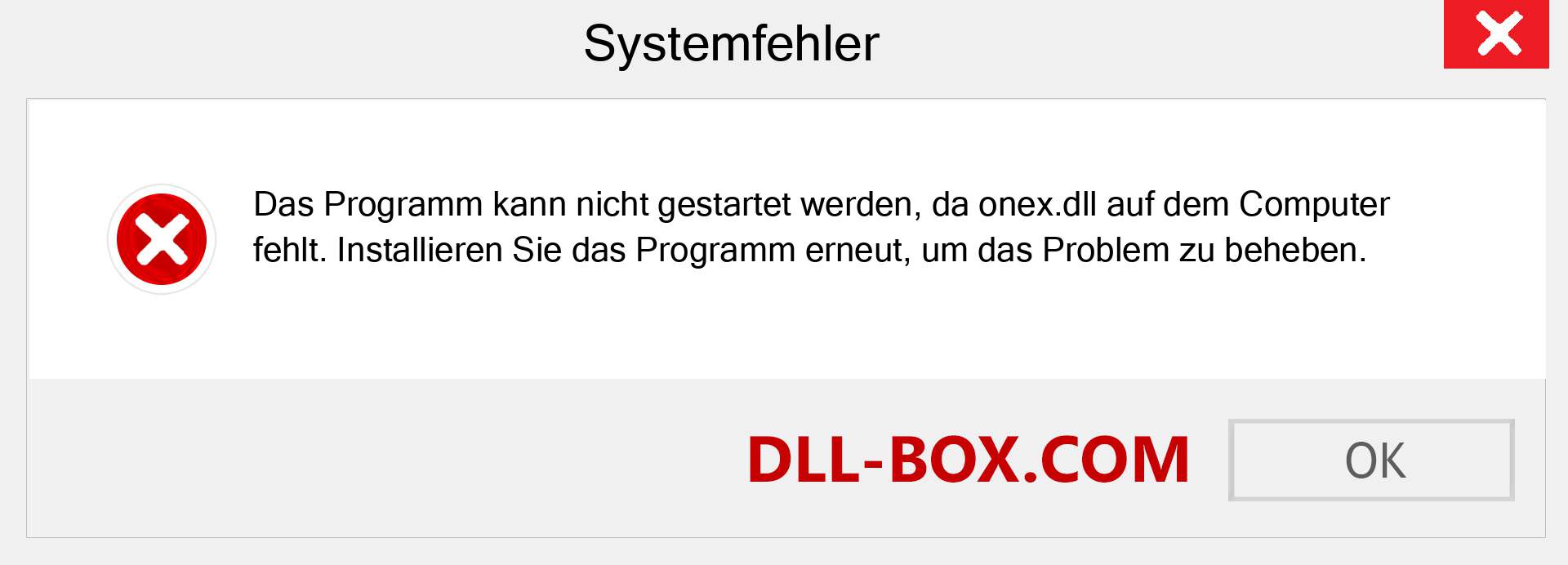 onex.dll-Datei fehlt?. Download für Windows 7, 8, 10 - Fix onex dll Missing Error unter Windows, Fotos, Bildern